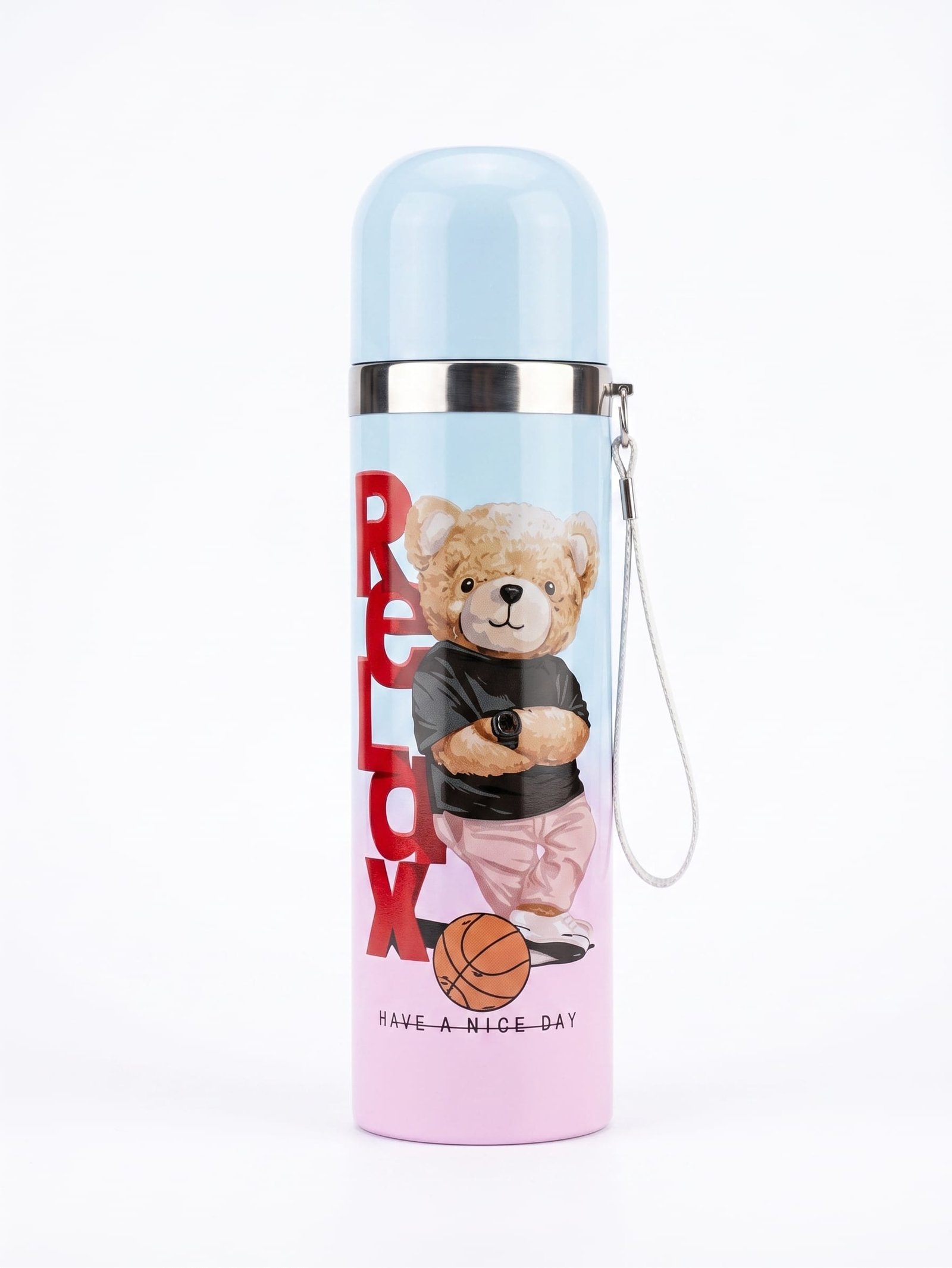 Cute Bear Stainless Steel Insulated Water Bottle for School & Travel - Image 6
