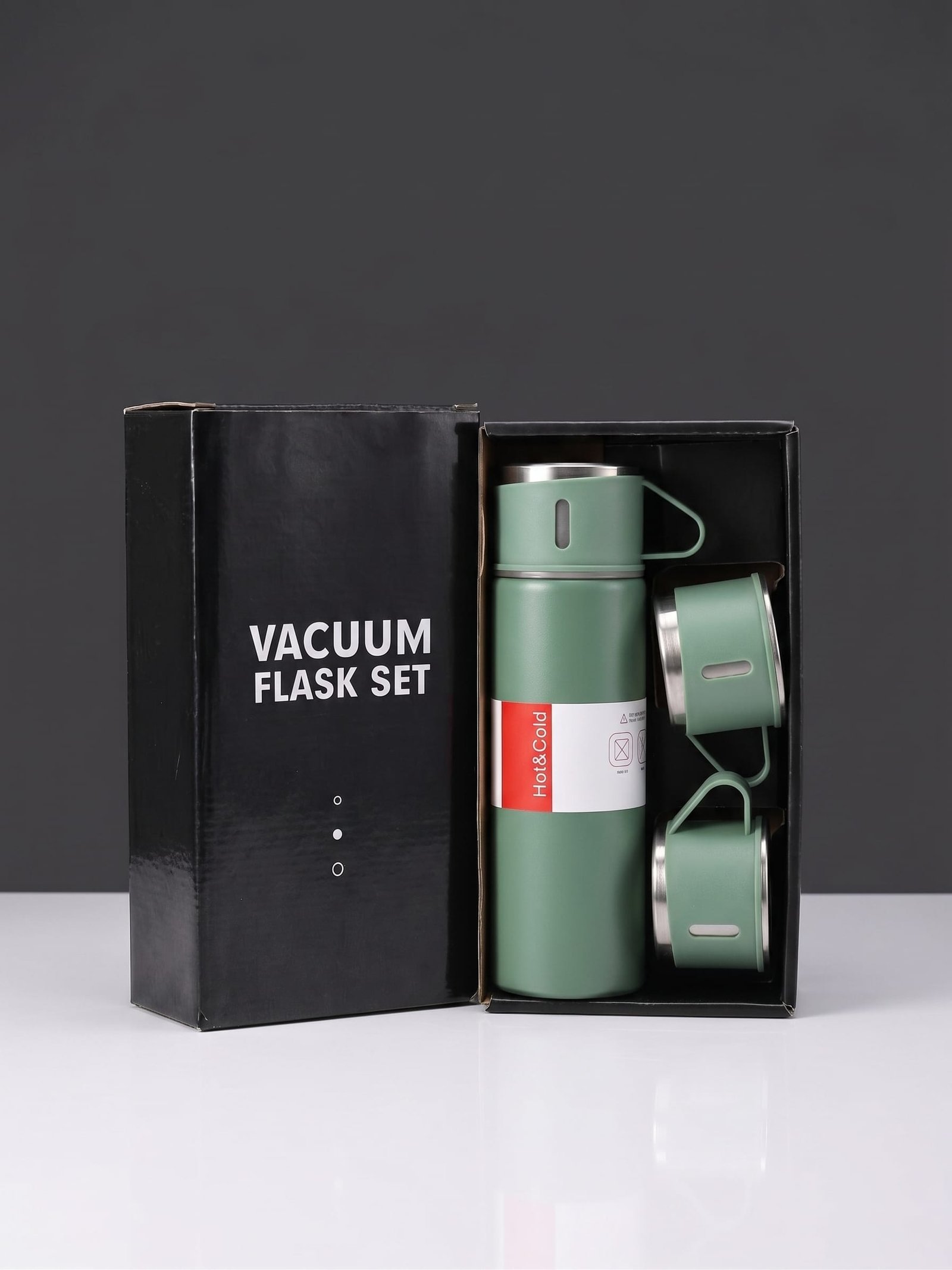 500ml Vacuum Flask Gift Set with 3 Serving Cups & Gift Bag - Image 9
