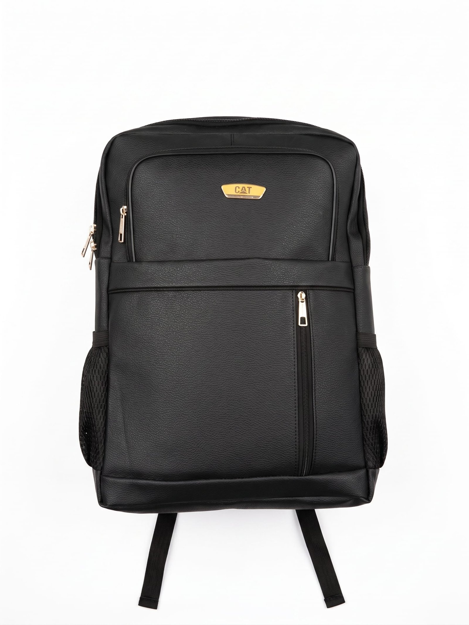 Executive Black Leather Laptop Backpack - Image 2
