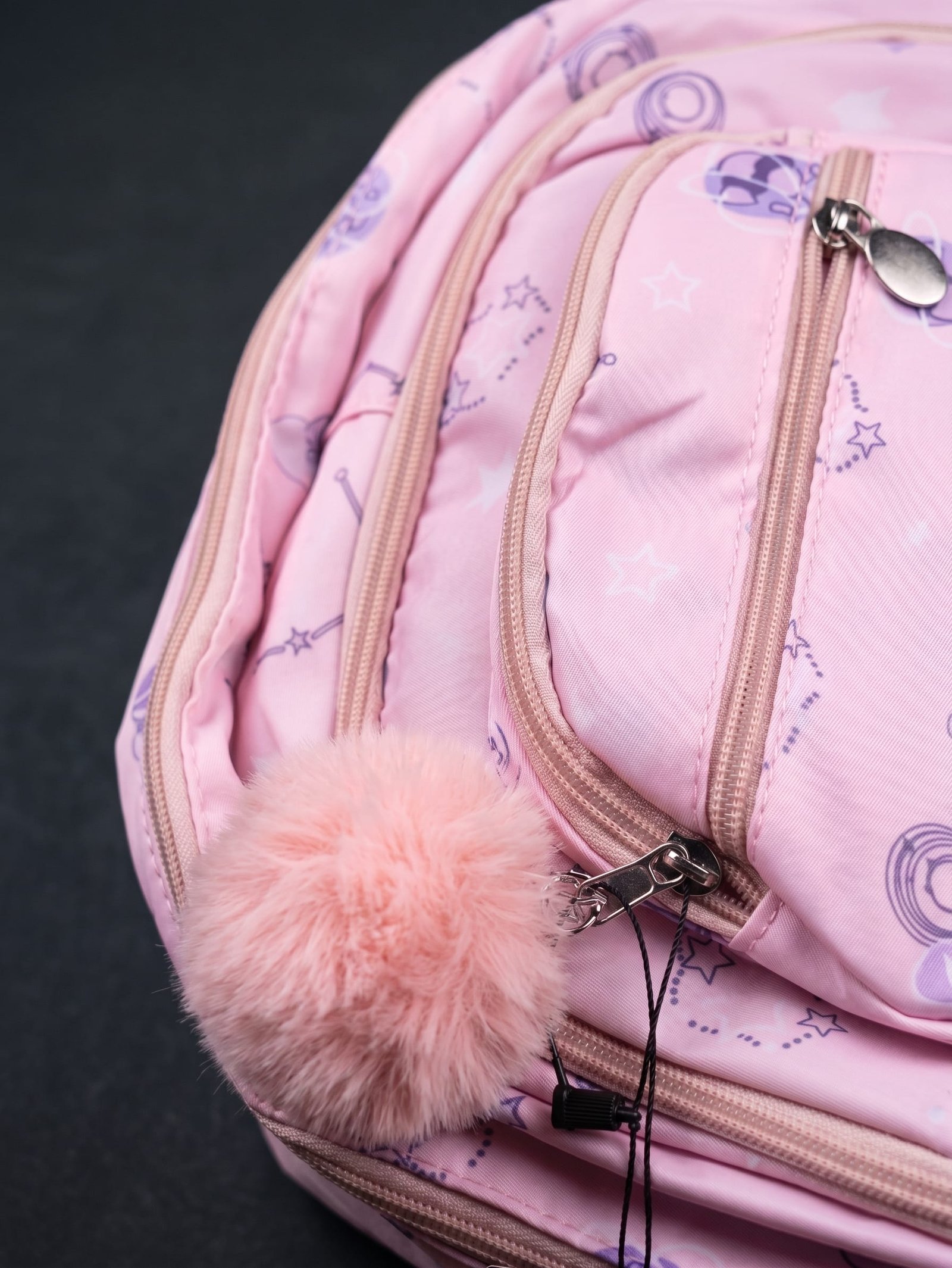 Aesthetic Pastel School Backpack with Starry Galaxy Print - Image 7