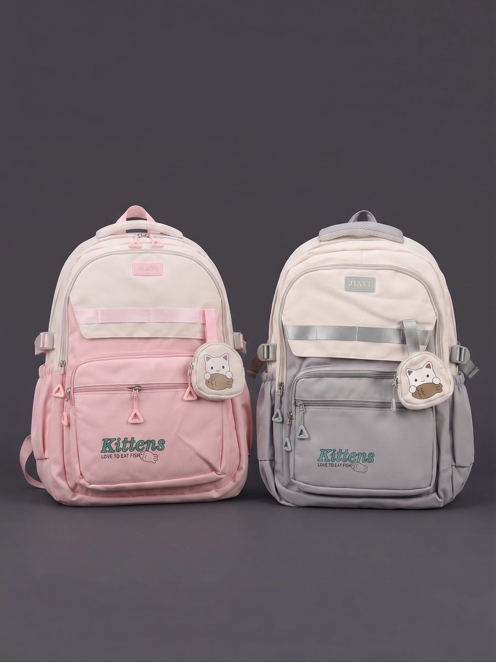 aesthetic kitten school backpack