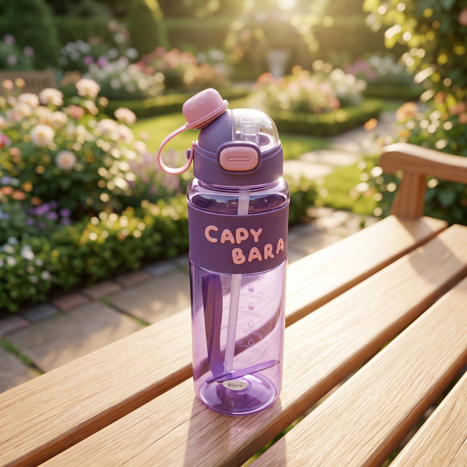 800ml capybara water bottle