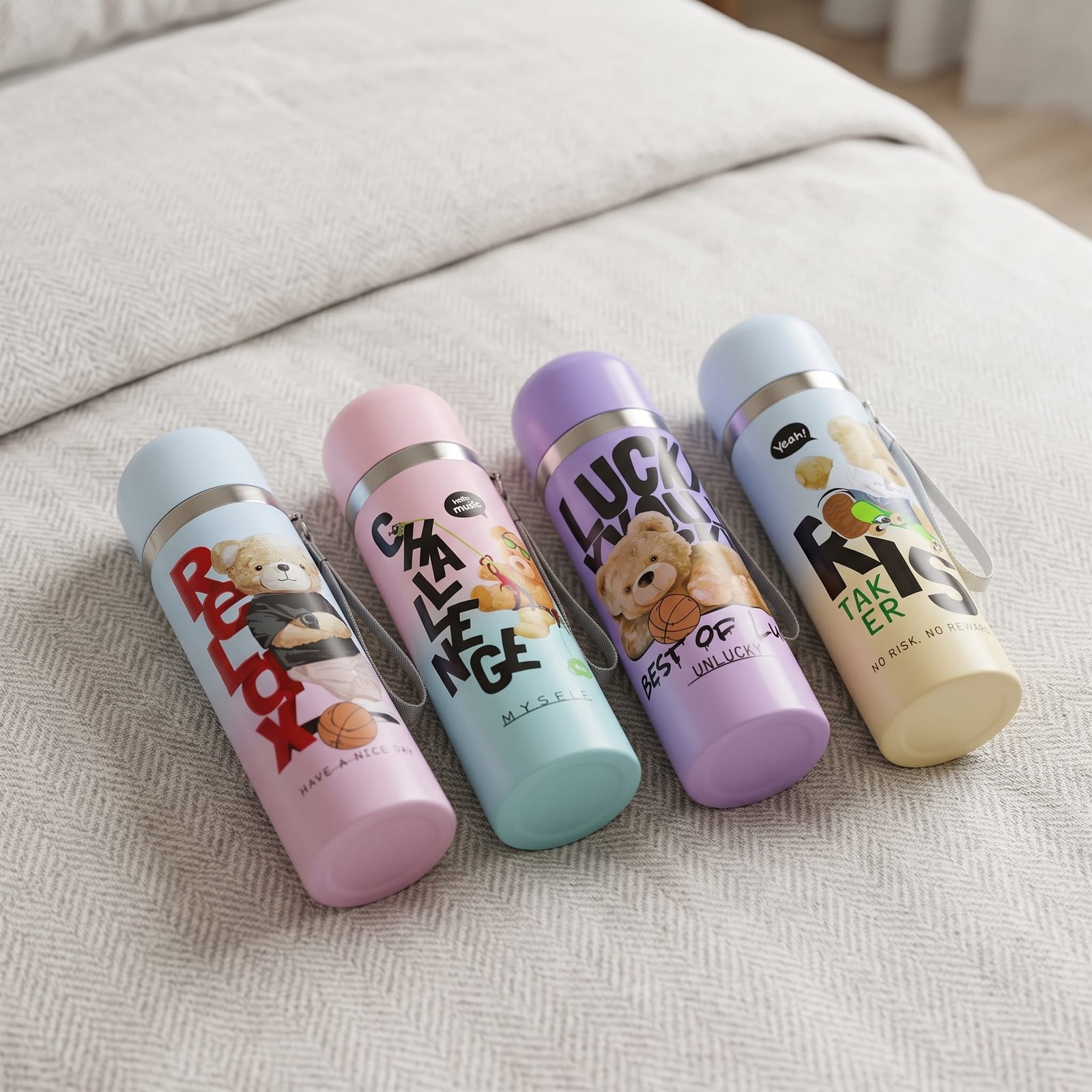 cute bear vacuum thermos flask